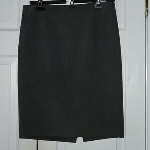 Ann Taylor gray loft business casual lined skirt Sz  6  NWOT